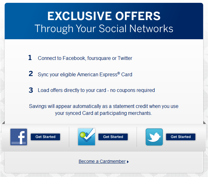 Social Media Syncing with Amex Card
