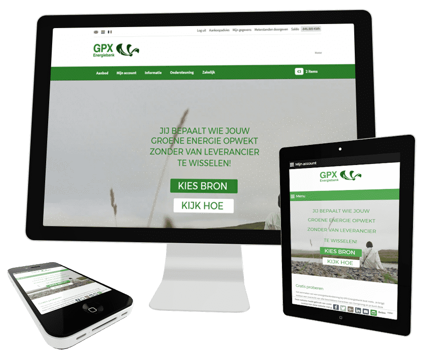 portfolio groene energie webwinkel webdevelopment